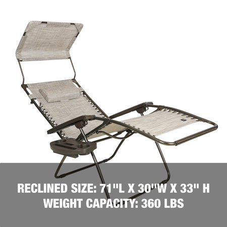 Snow Joe Bliss Hammocks Gravity Free Chair w Canopy , Drink Tray, Pillow GFC-452WSR